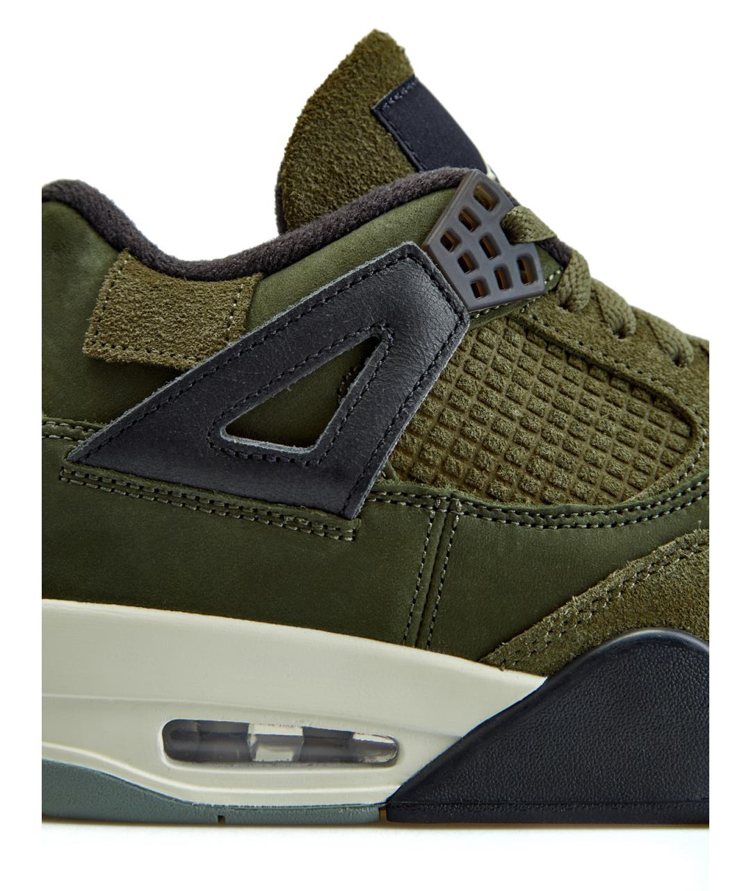 JORDAN Зеленые замшевые высокие кроссовки / кеды, фото 4