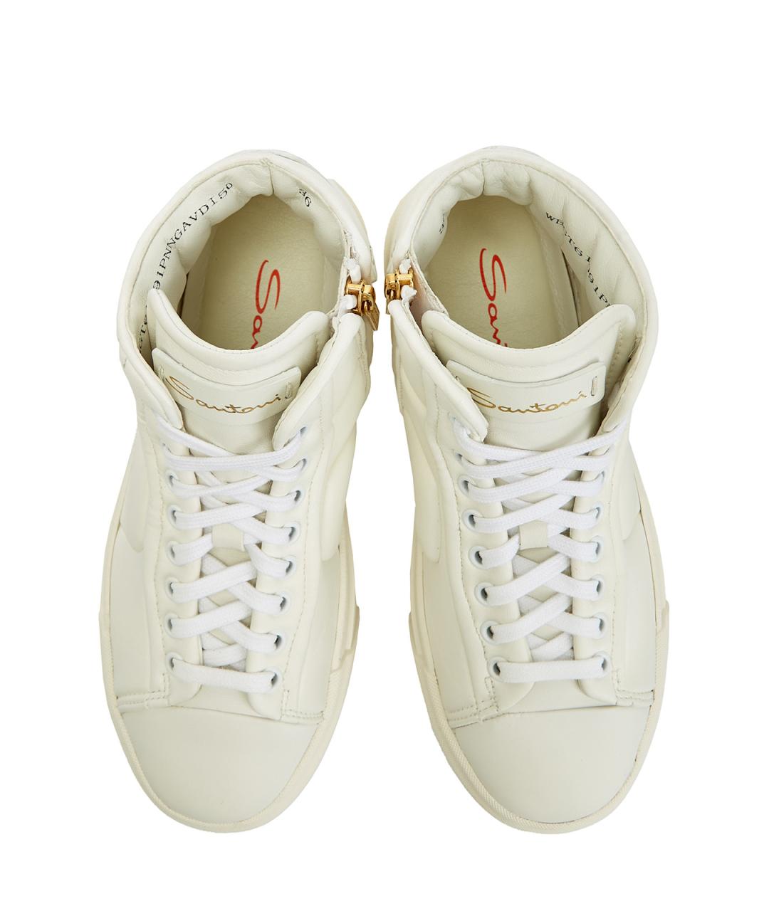 SANTONI Белые кеды, фото 5