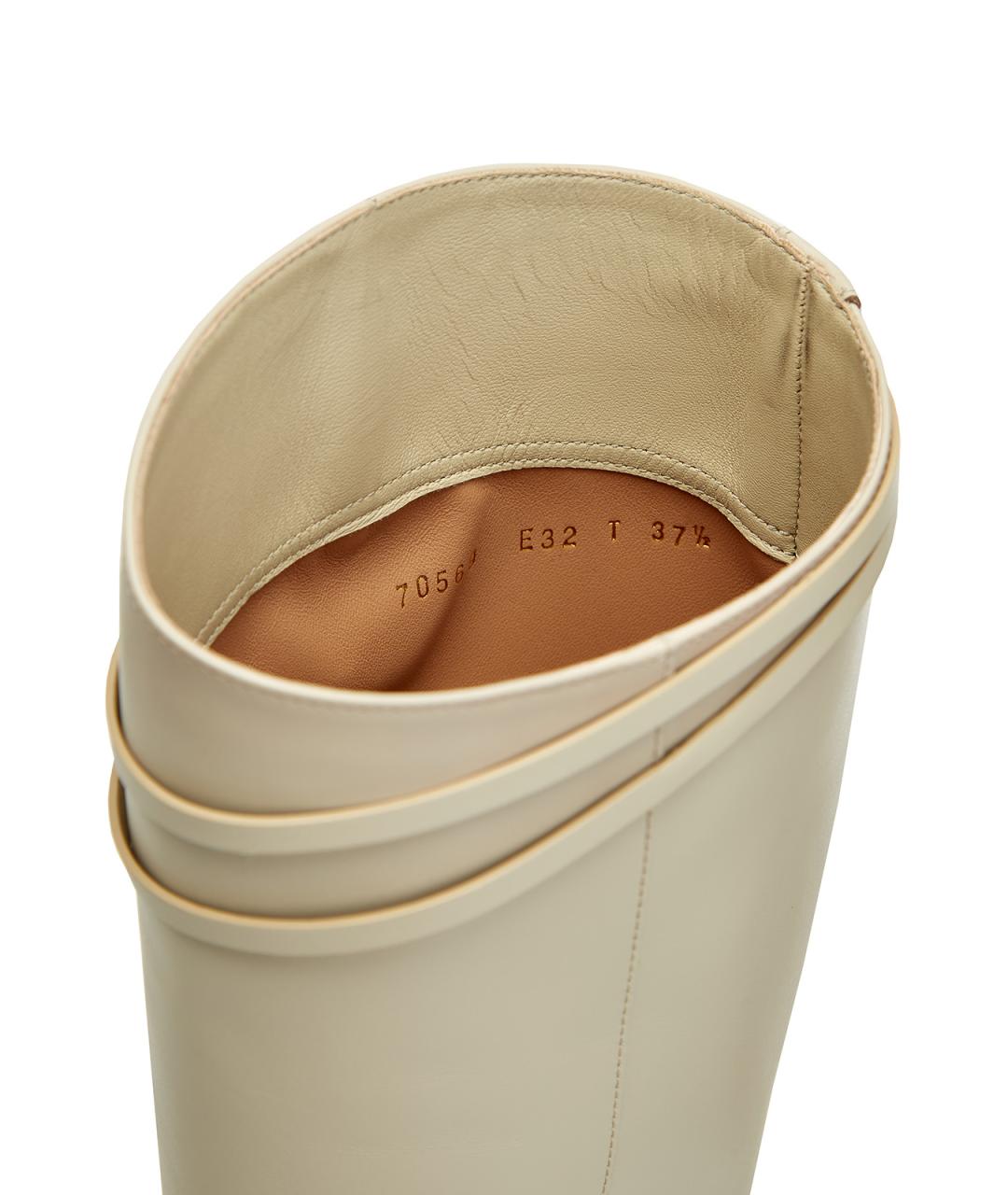 SANTONI Бежевые кожаные сапоги, фото 6