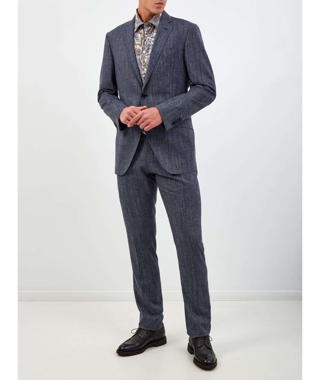 ETRO Синий шерстяной пиджак, фото 2