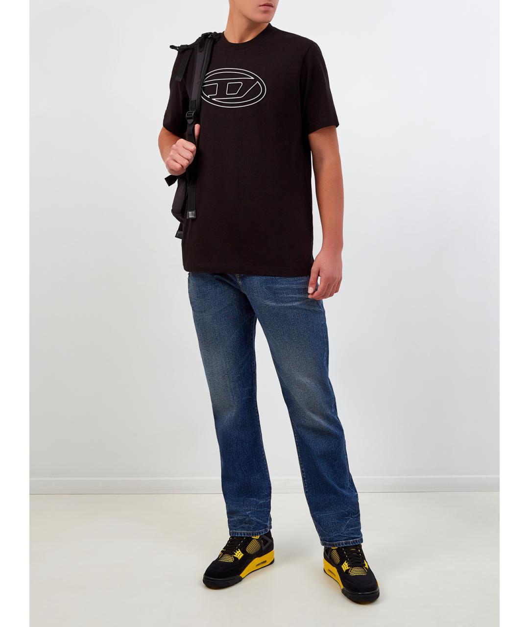 DIESEL Синие хлопковые прямые джинсы, фото 2