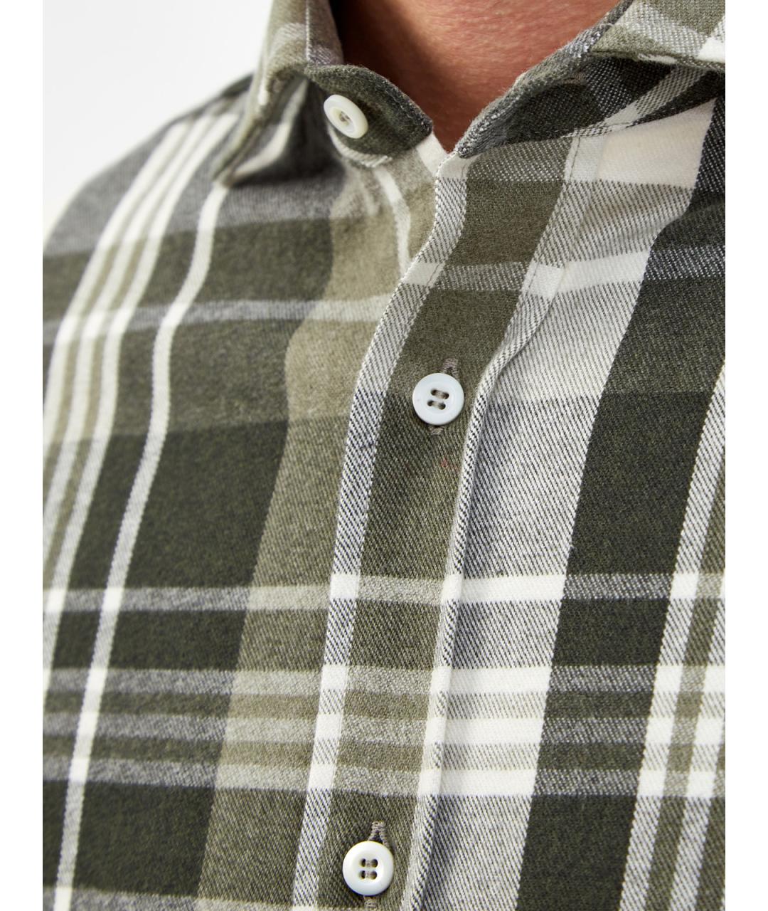 BRUNELLO CUCINELLI Зеленая хлопковая кэжуал рубашка, фото 5