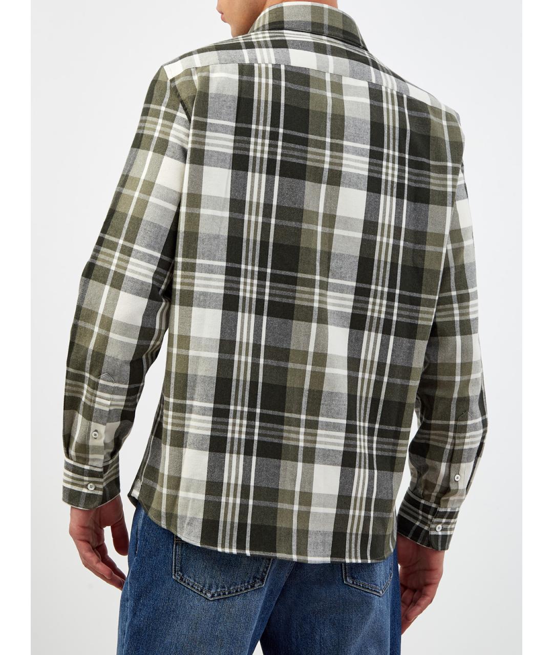 BRUNELLO CUCINELLI Зеленая хлопковая кэжуал рубашка, фото 4