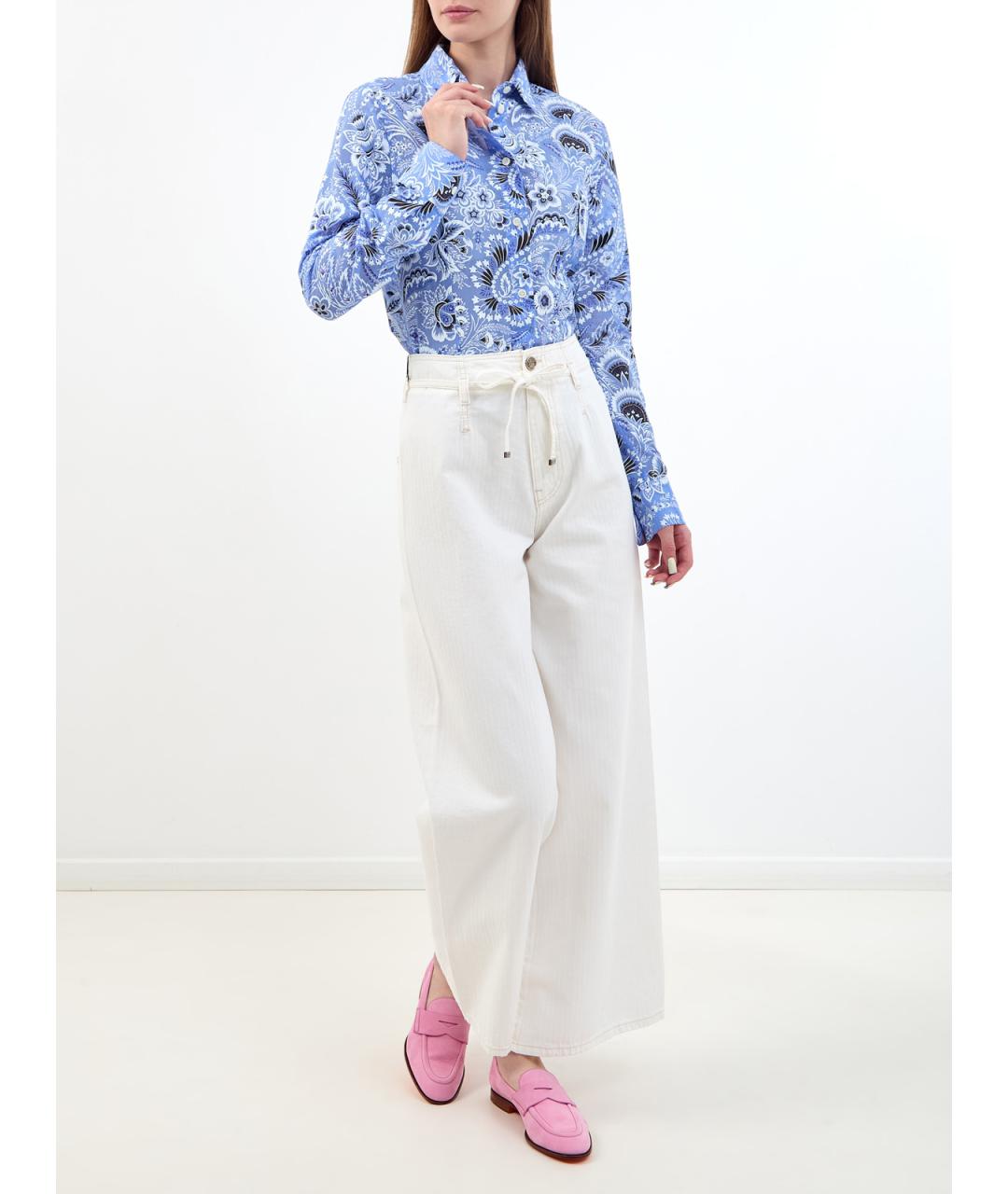 ETRO Голубая хлопковая рубашка, фото 2