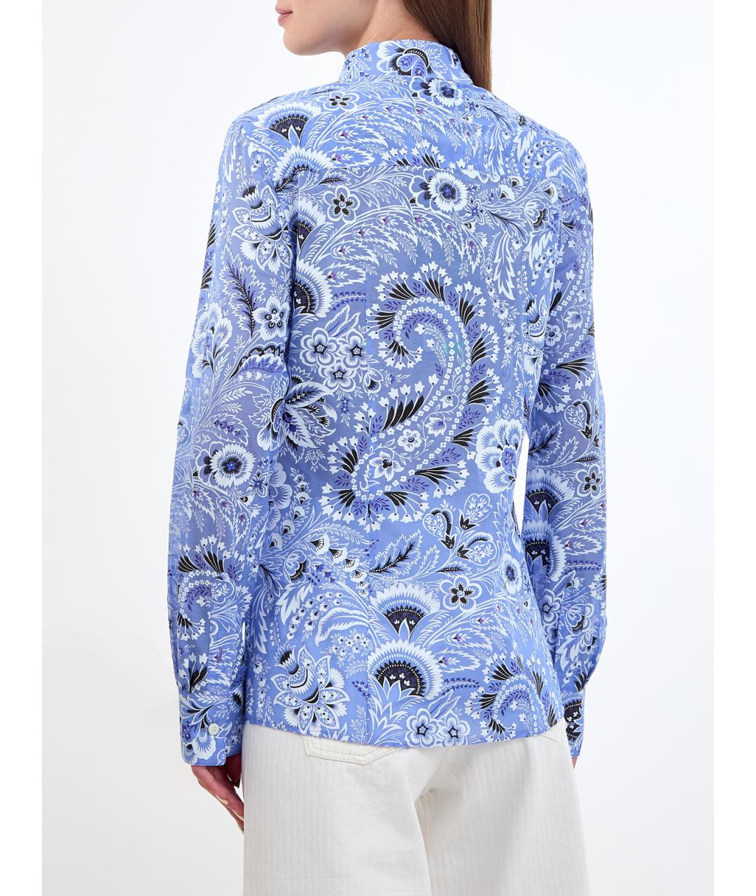 ETRO Голубая хлопковая рубашка, фото 4