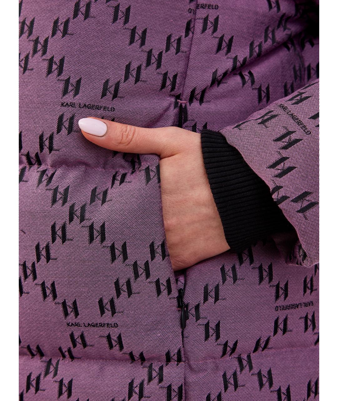 KARL LAGERFELD Розовый полиэстеровый пуховик, фото 5