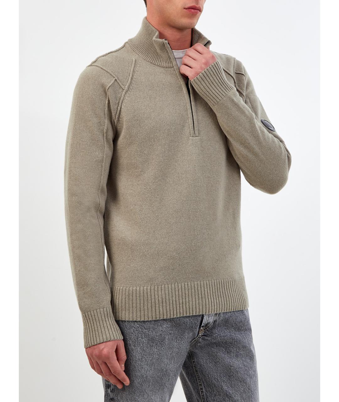 CP COMPANY Бежевая шерстяная водолазка, фото 3