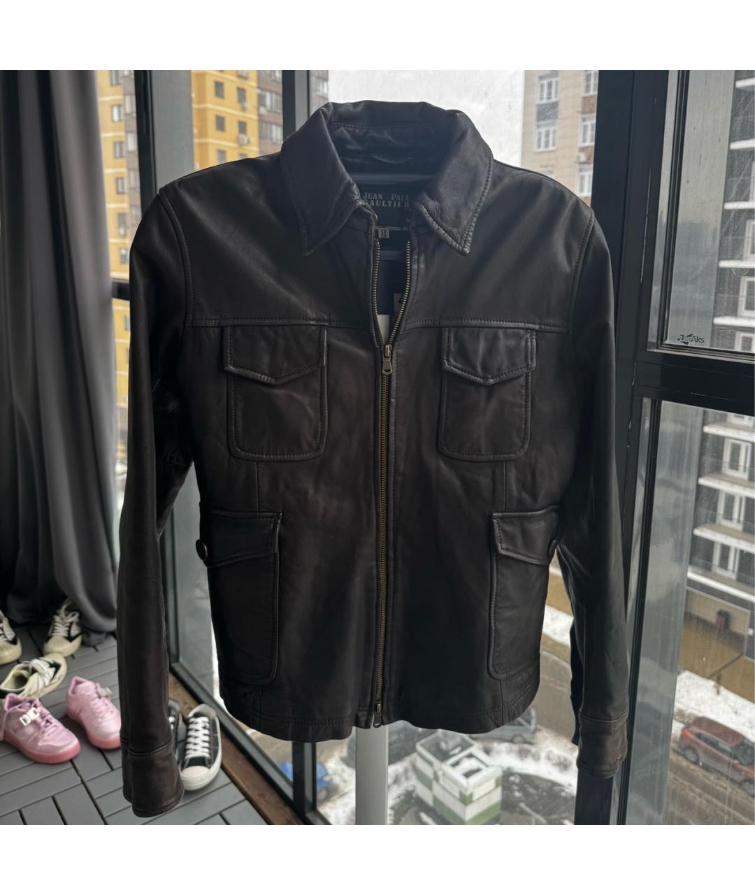 JEAN PAUL GAULTIER Черная кожаная куртка, фото 4