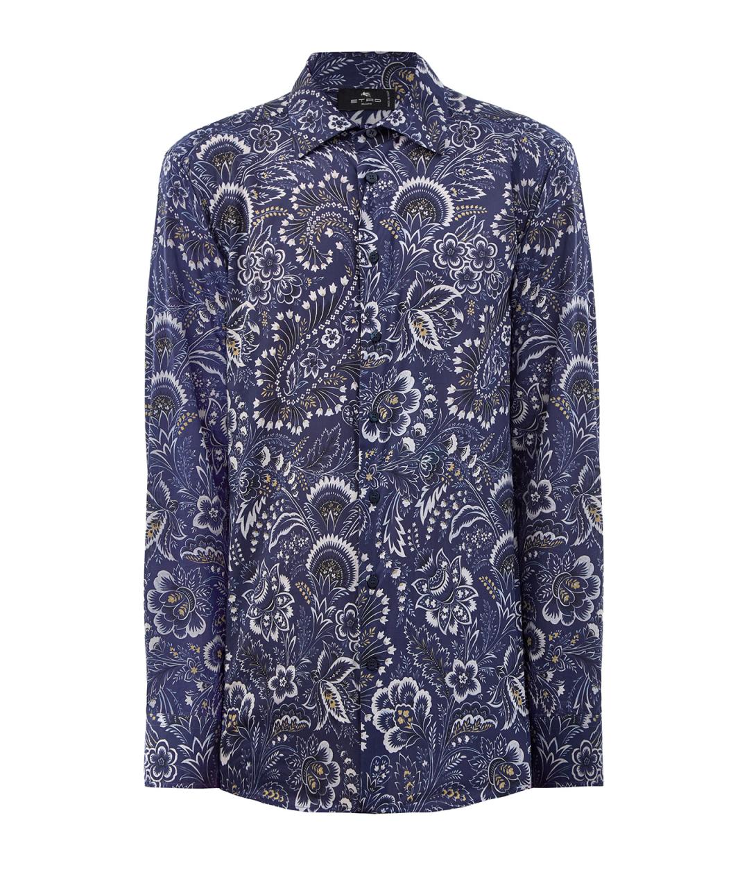 ETRO Синяя хлопковая кэжуал рубашка, фото 1