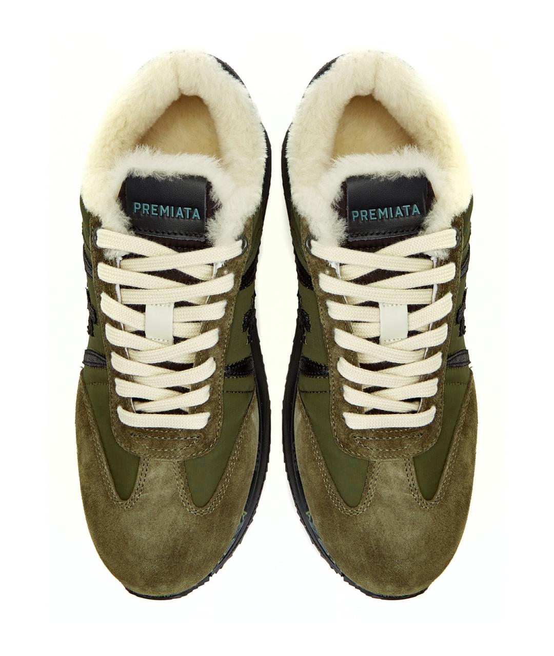 PREMIATA Зеленые синтетические кроссовки, фото 4