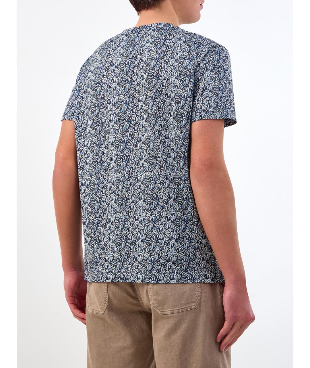 ETRO Синяя хлопковая футболка, фото 4