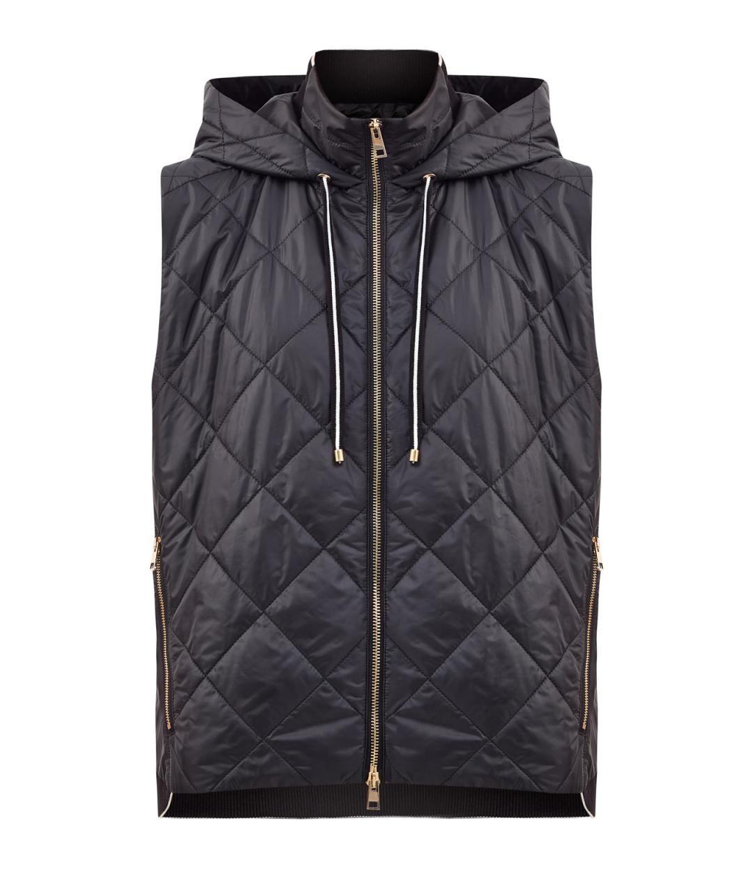 LORENA ANTONIAZZI Черный полиэстеровый жилет, фото 1