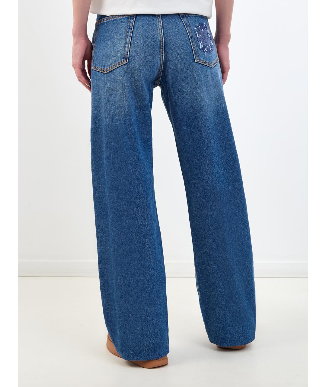ETRO Синие хлопковые прямые джинсы, фото 4