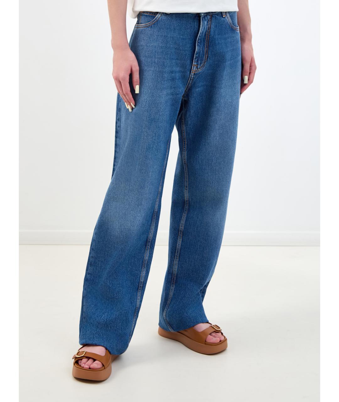 ETRO Синие хлопковые прямые джинсы, фото 3