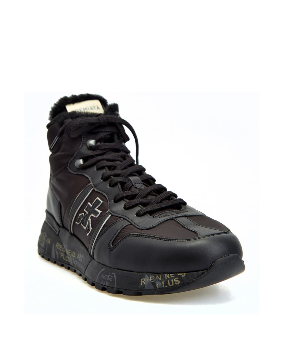 PREMIATA Черные синтетические высокие кроссовки / кеды, фото 3