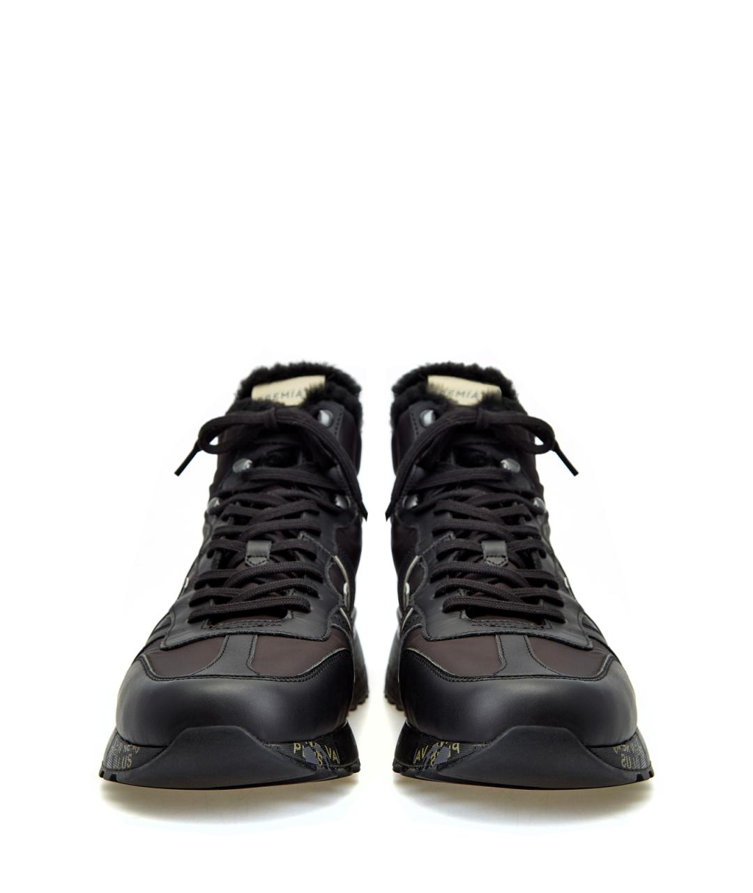 PREMIATA Черные синтетические высокие кроссовки / кеды, фото 5