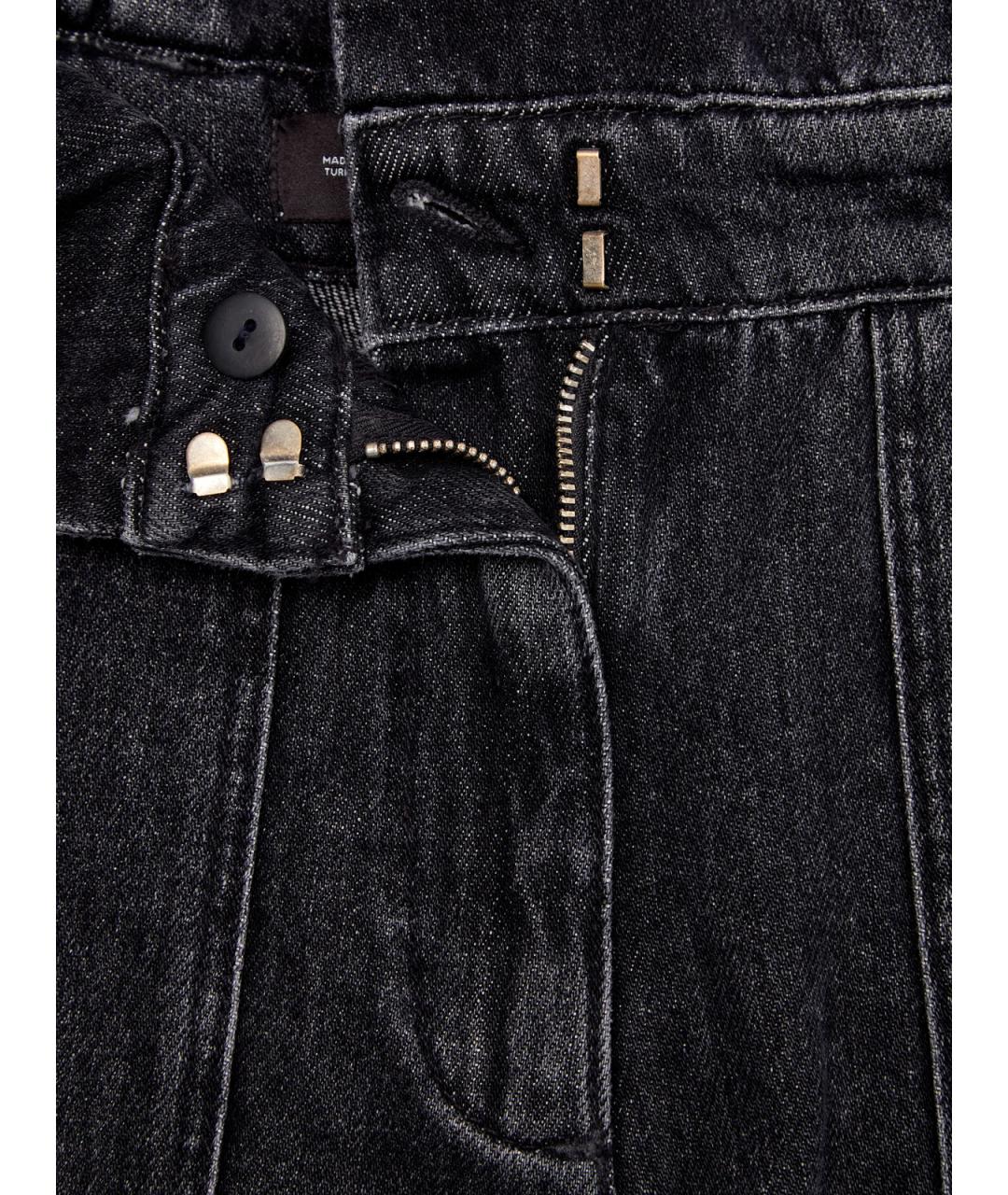 KARL LAGERFELD Антрацитовые хлопковые прямые джинсы, фото 6