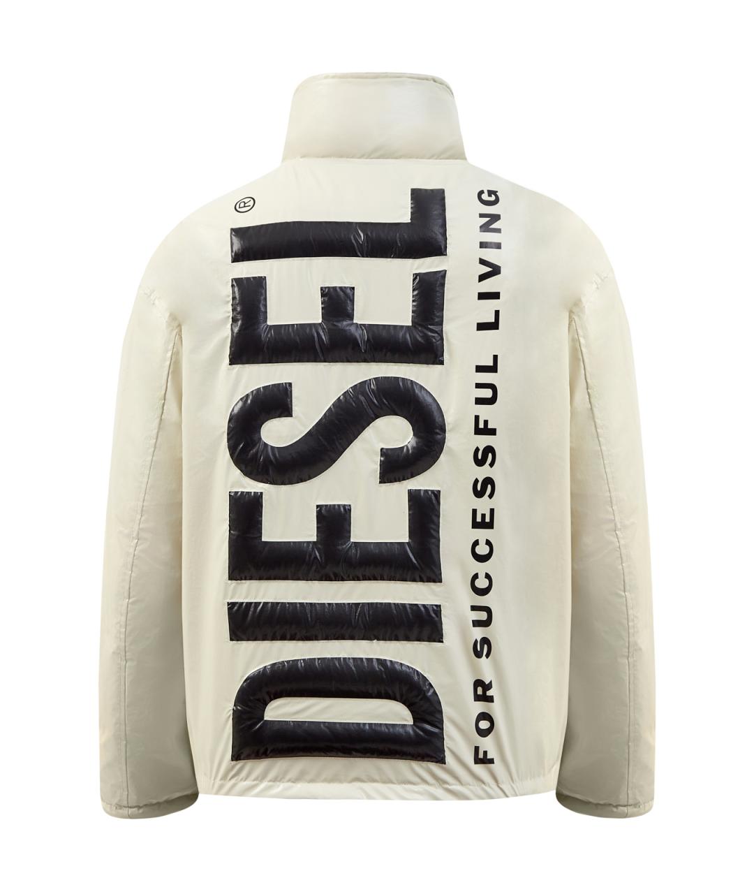 DIESEL Бежевый полиамидовый пуховик, фото 2