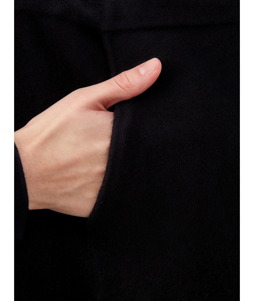 YVES SALOMON Черные шерстяные прямые брюки, фото 5