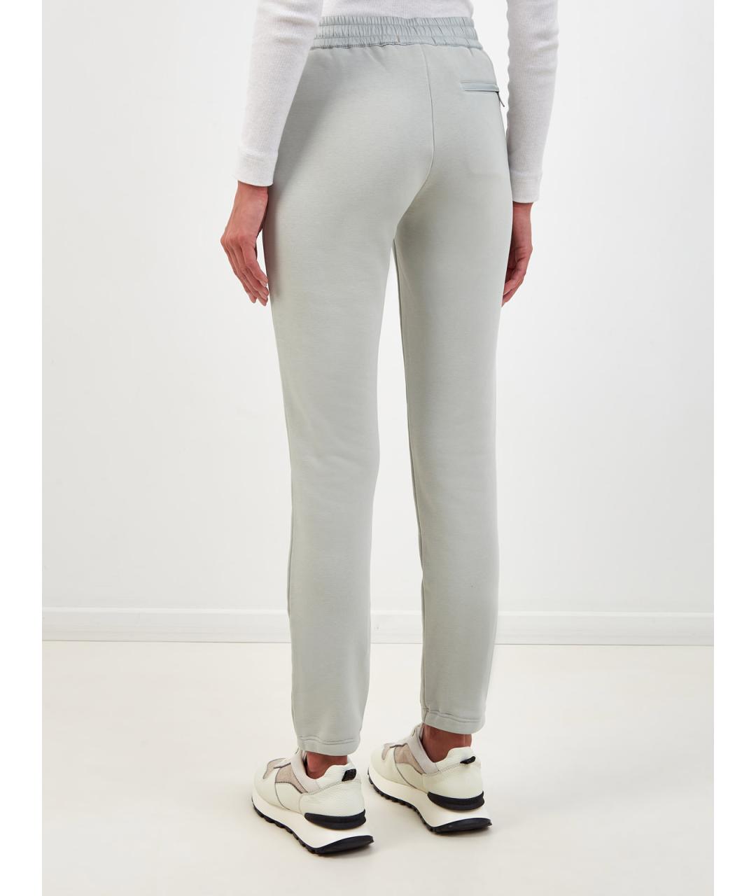 PARAJUMPERS Голубые хлопковые брюки узкие, фото 4