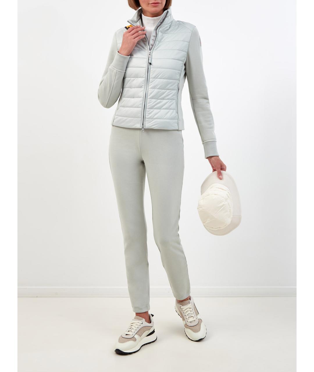 PARAJUMPERS Голубые хлопковые брюки узкие, фото 2