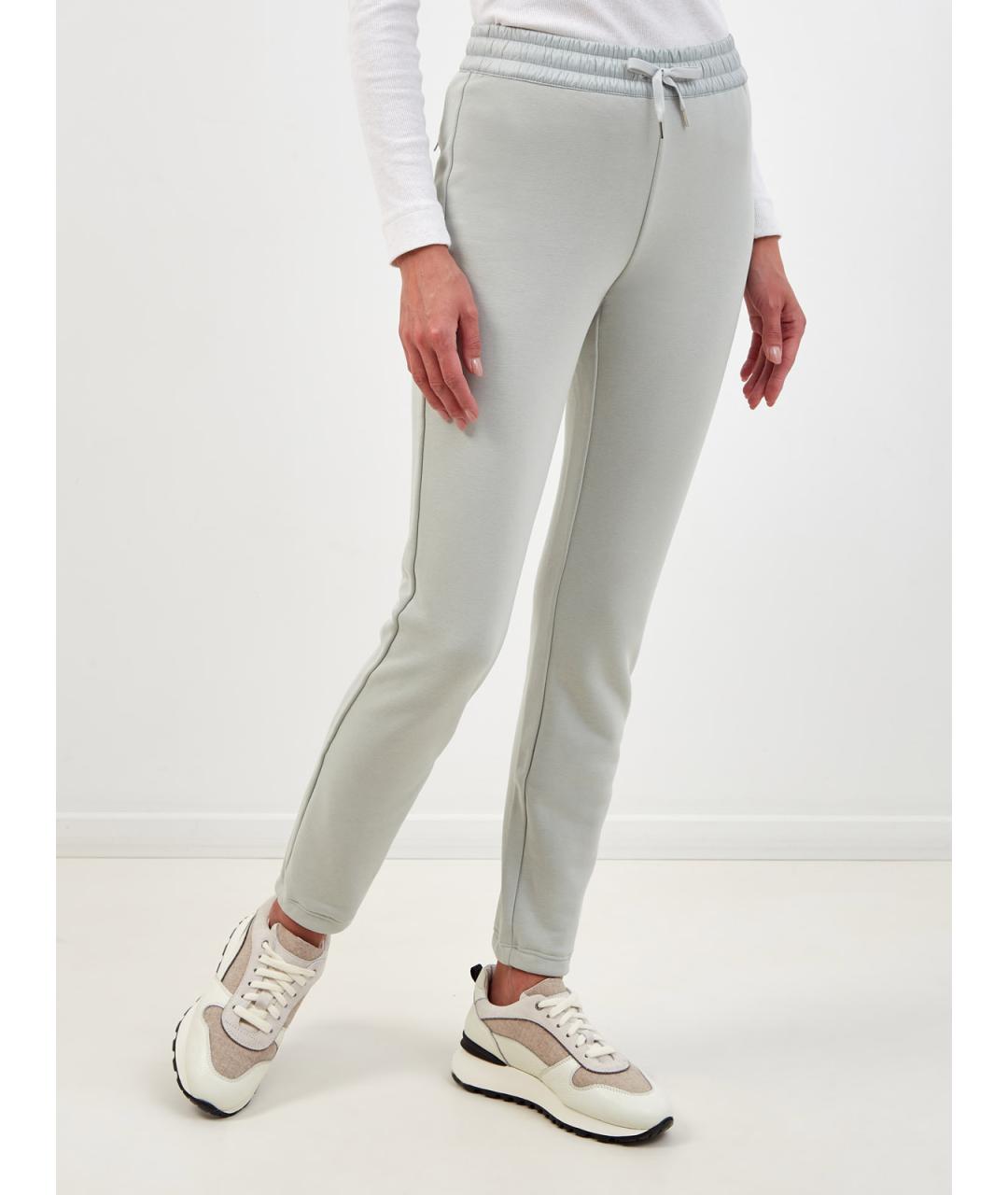 PARAJUMPERS Голубые хлопковые брюки узкие, фото 3