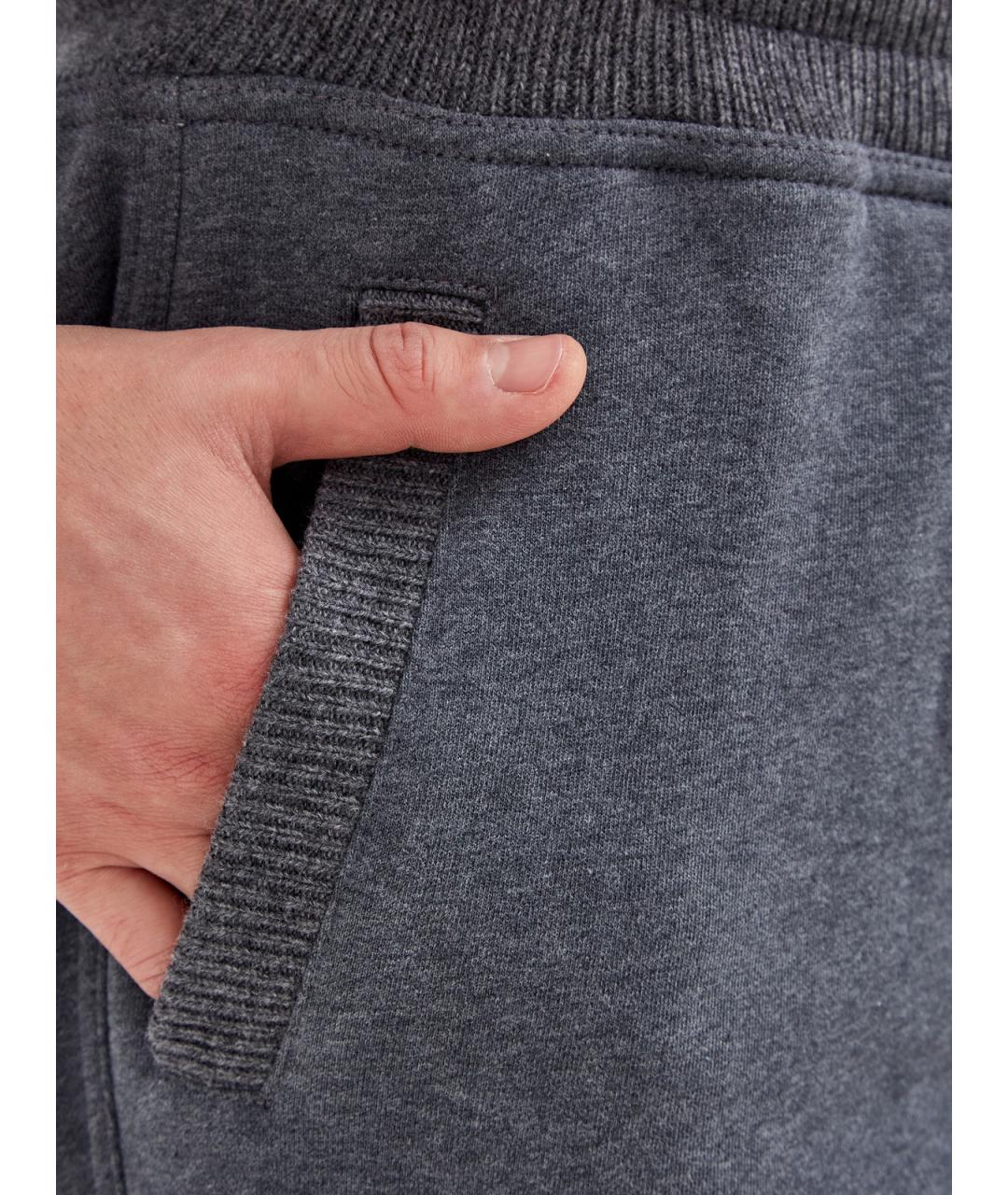 BRUNELLO CUCINELLI Серые хлопковые повседневные брюки, фото 3