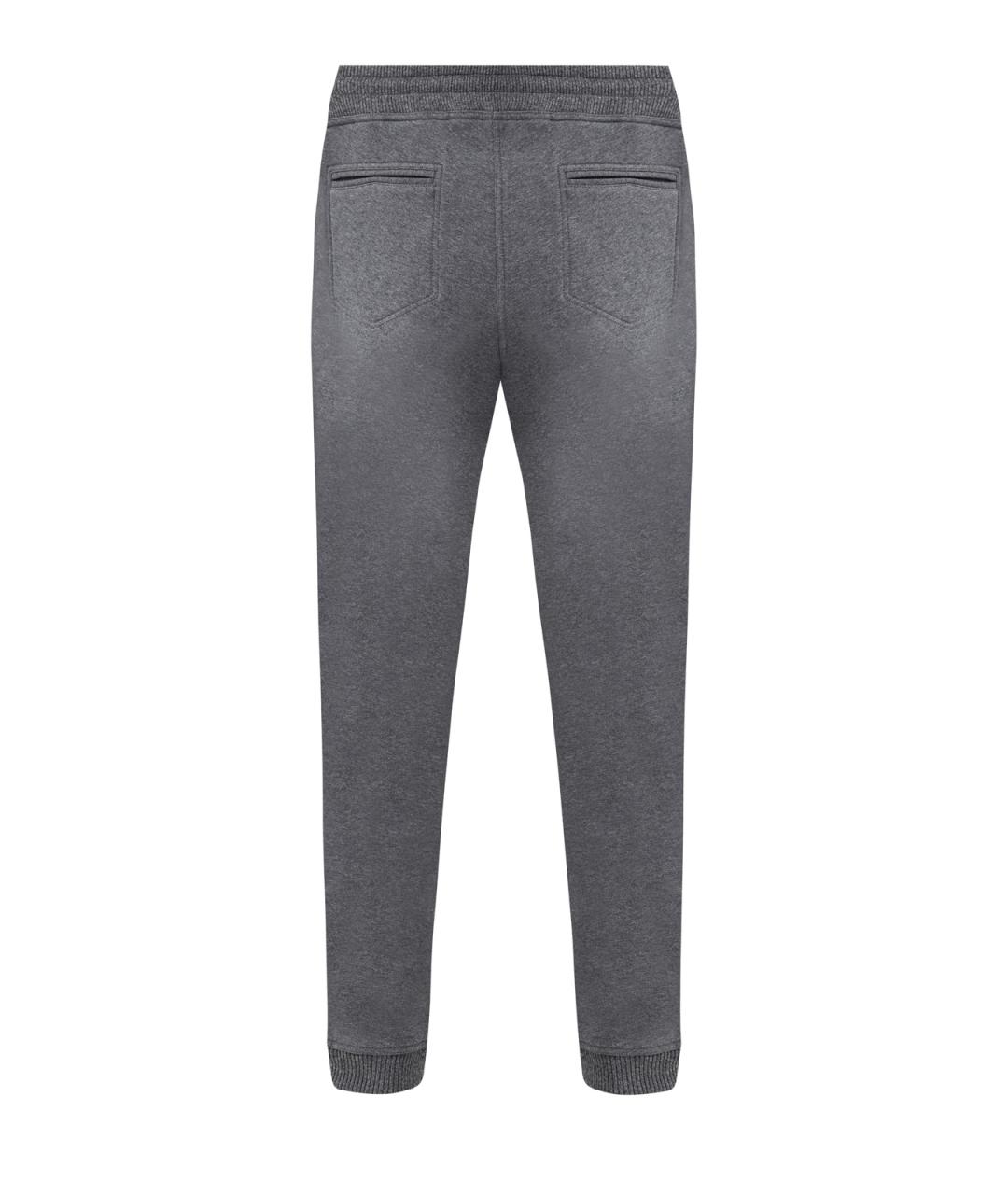 BRUNELLO CUCINELLI Серые хлопковые повседневные брюки, фото 2