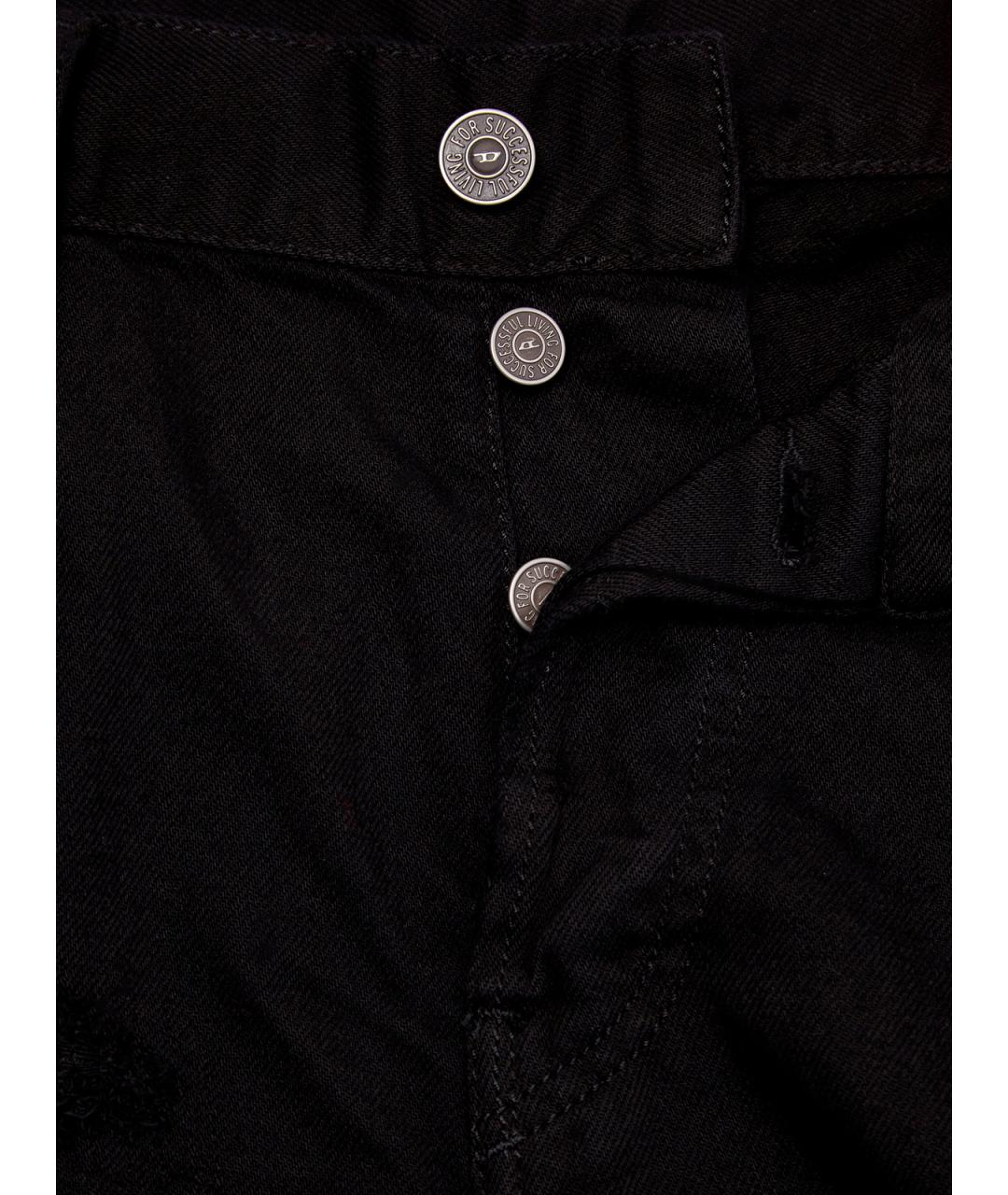 DIESEL Черные хлопковые прямые джинсы, фото 6