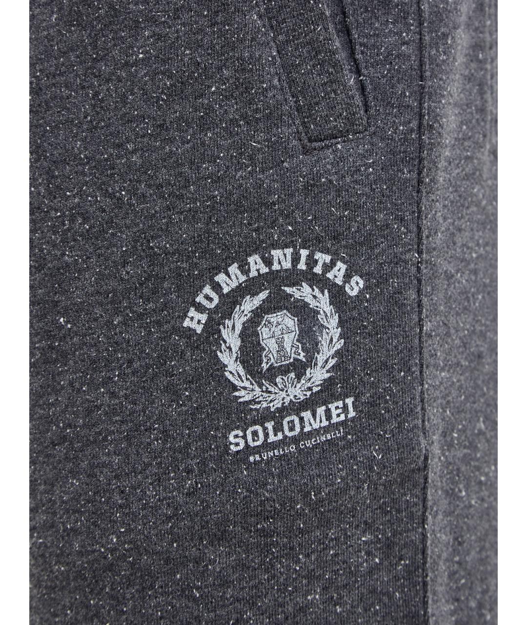 BRUNELLO CUCINELLI Серые хлопковые повседневные брюки, фото 5