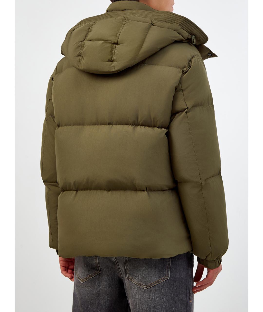 DIESEL Зеленый полиамидовый пуховик, фото 4