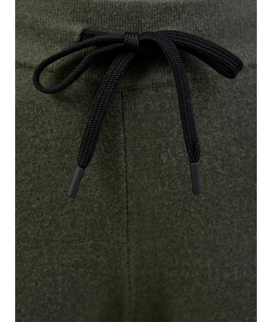 YVES SALOMON Зеленые полиамидовые прямые брюки, фото 5