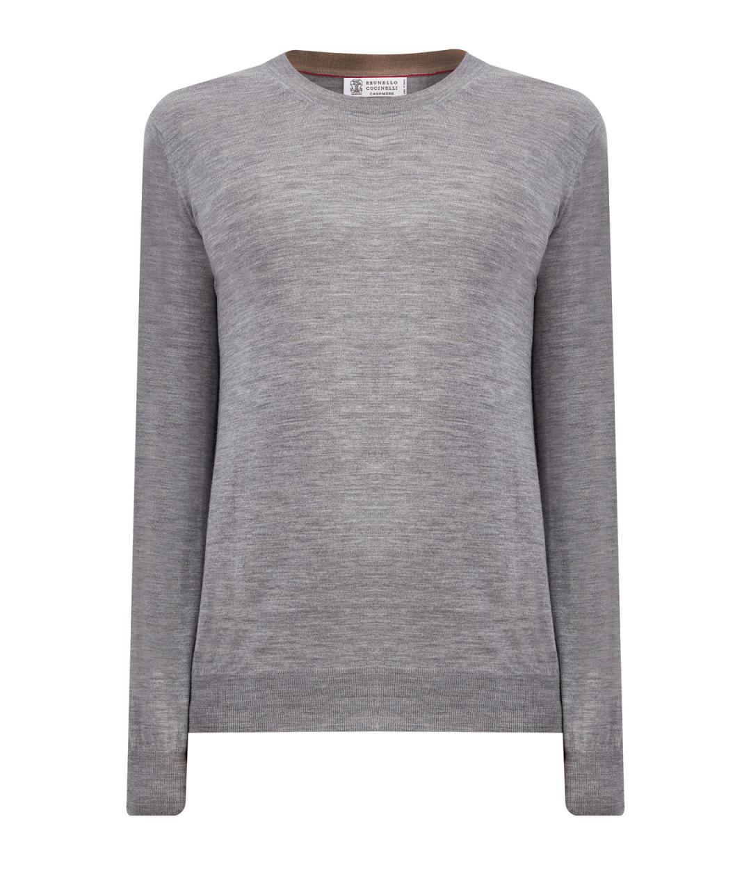 BRUNELLO CUCINELLI Серый шерстяной джемпер / свитер, фото 1