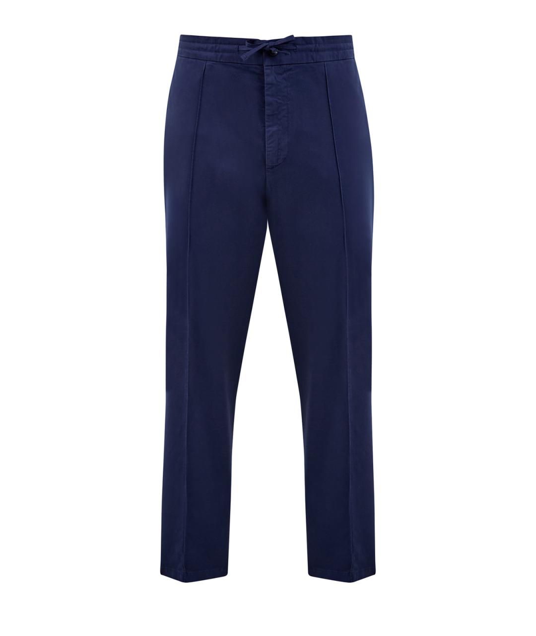 CANALI Синие хлопковые повседневные брюки, фото 1