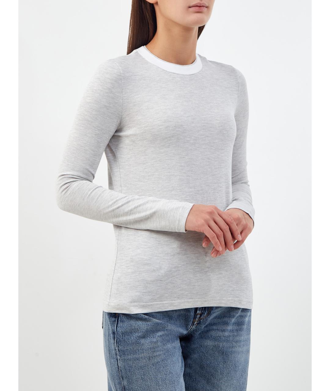 ELEVENTY Серый хлопковый джемпер / свитер, фото 3