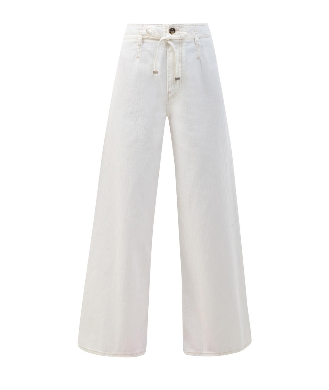 ETRO Белые хлопковые джинсы клеш, фото 1