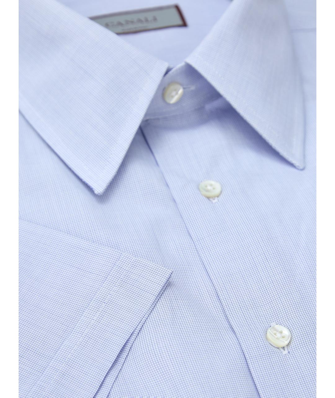 CANALI Голубая хлопковая кэжуал рубашка, фото 3