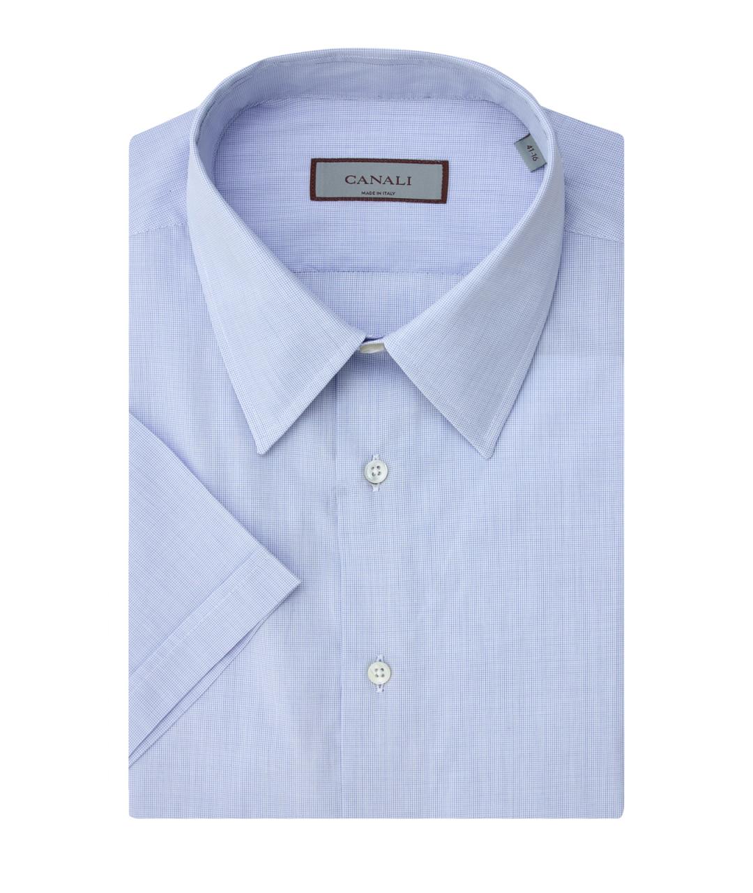 CANALI Голубая хлопковая кэжуал рубашка, фото 1
