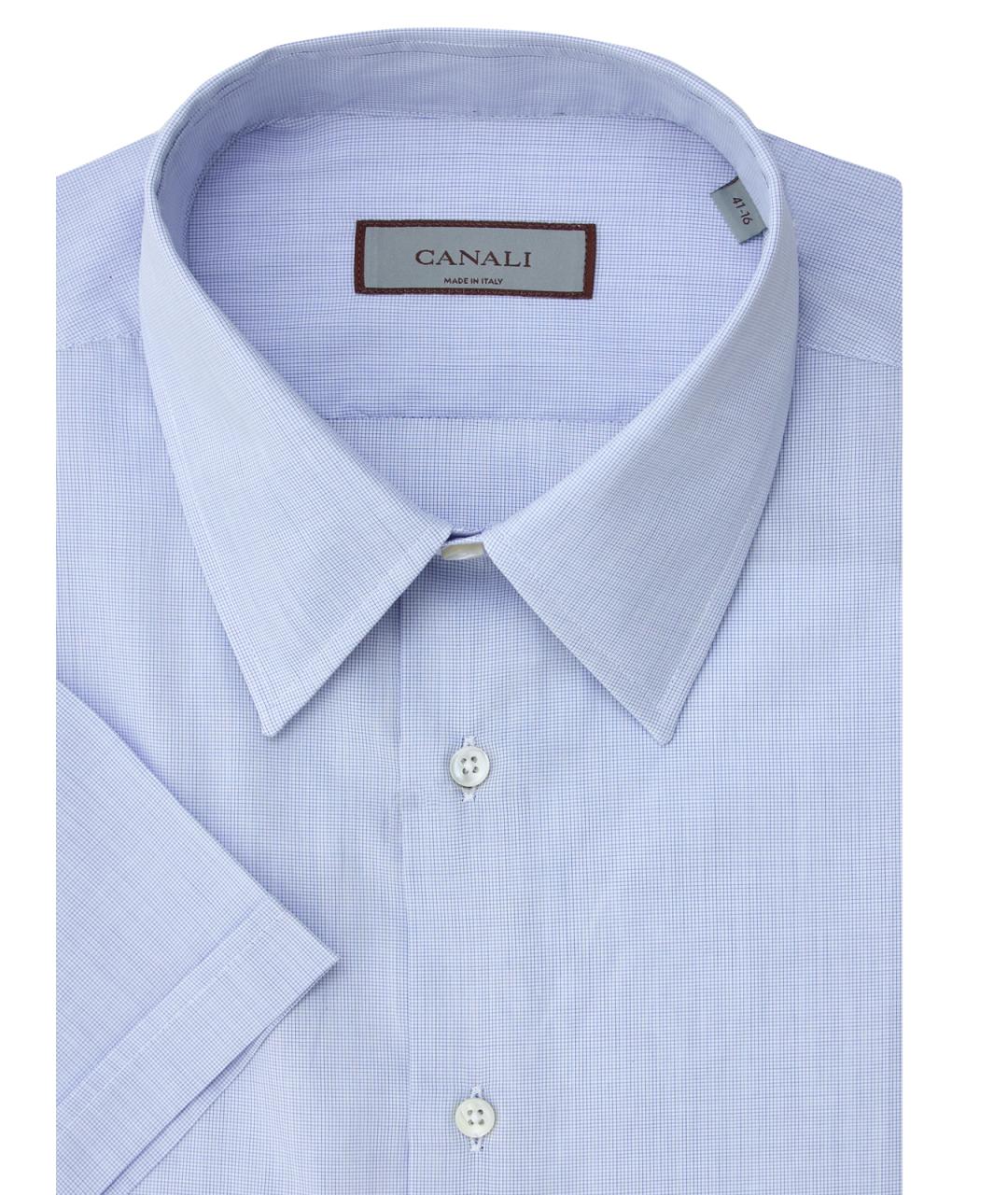 CANALI Голубая хлопковая кэжуал рубашка, фото 2