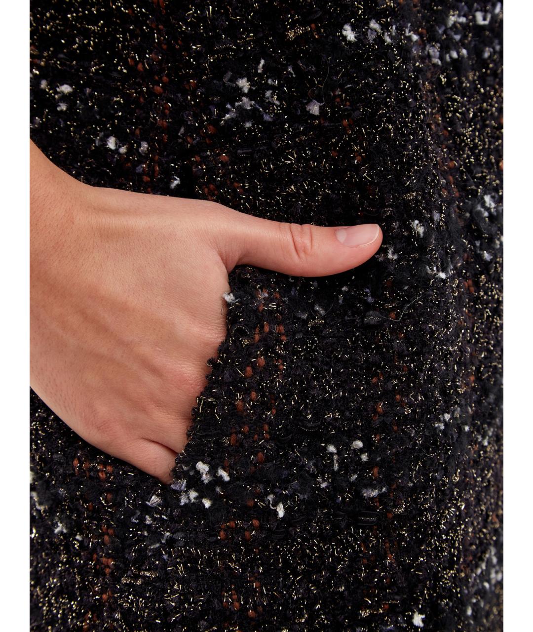 FABIANA FILIPPI Черное полиэстеровое повседневное платье, фото 5