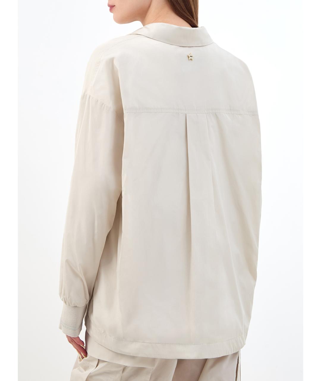 LORENA ANTONIAZZI Бежевая полиэстеровая куртка, фото 4