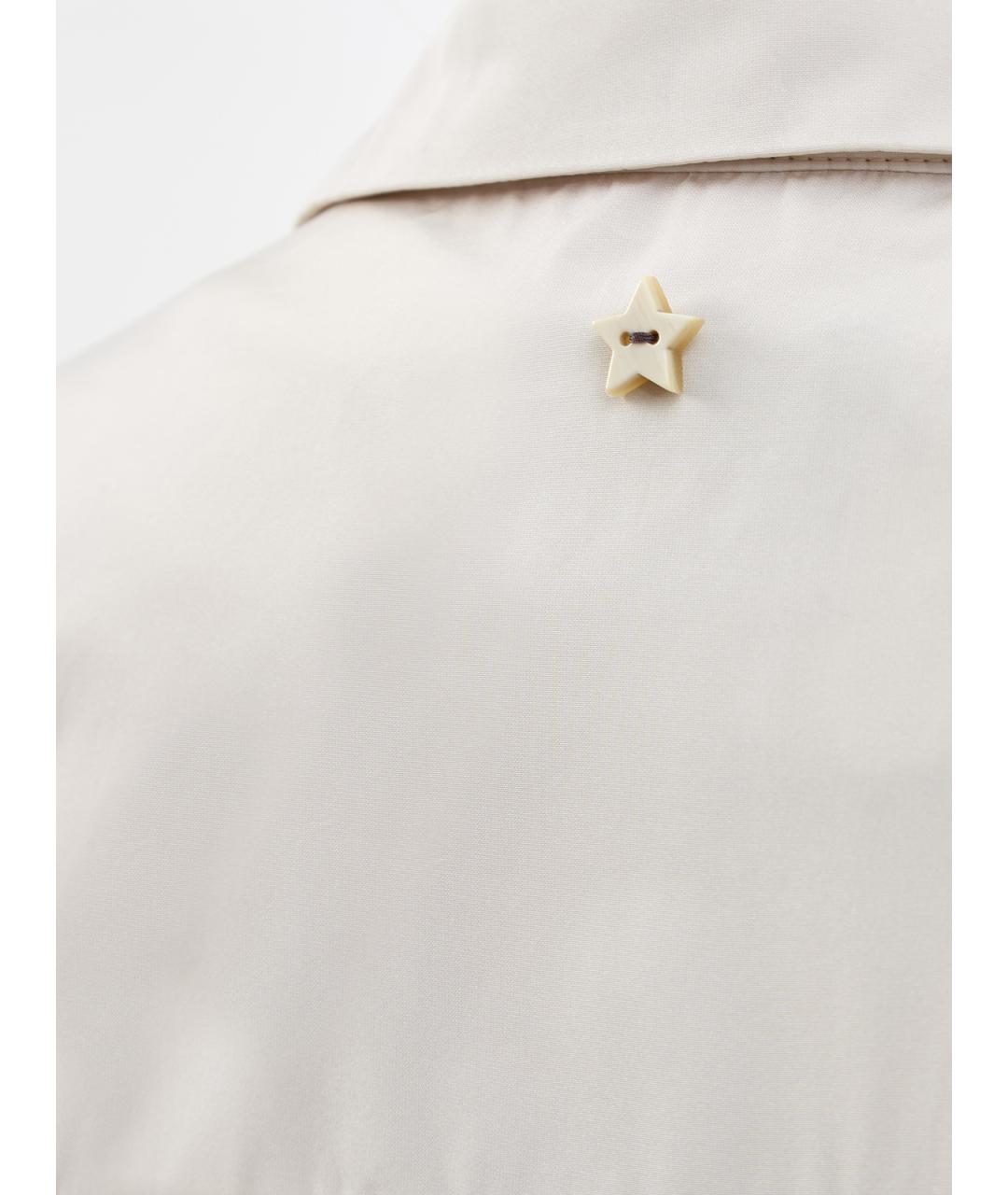 LORENA ANTONIAZZI Бежевая полиэстеровая куртка, фото 5