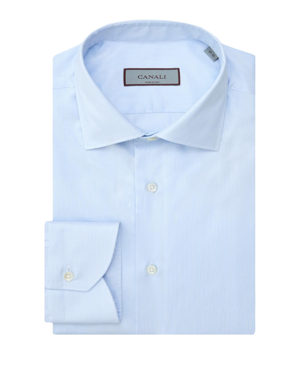 CANALI Голубая хлопковая кэжуал рубашка, фото 1