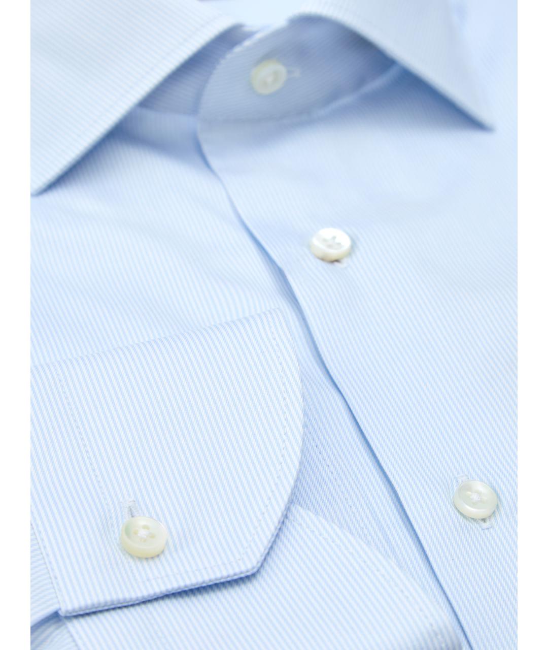 CANALI Голубая хлопковая кэжуал рубашка, фото 3