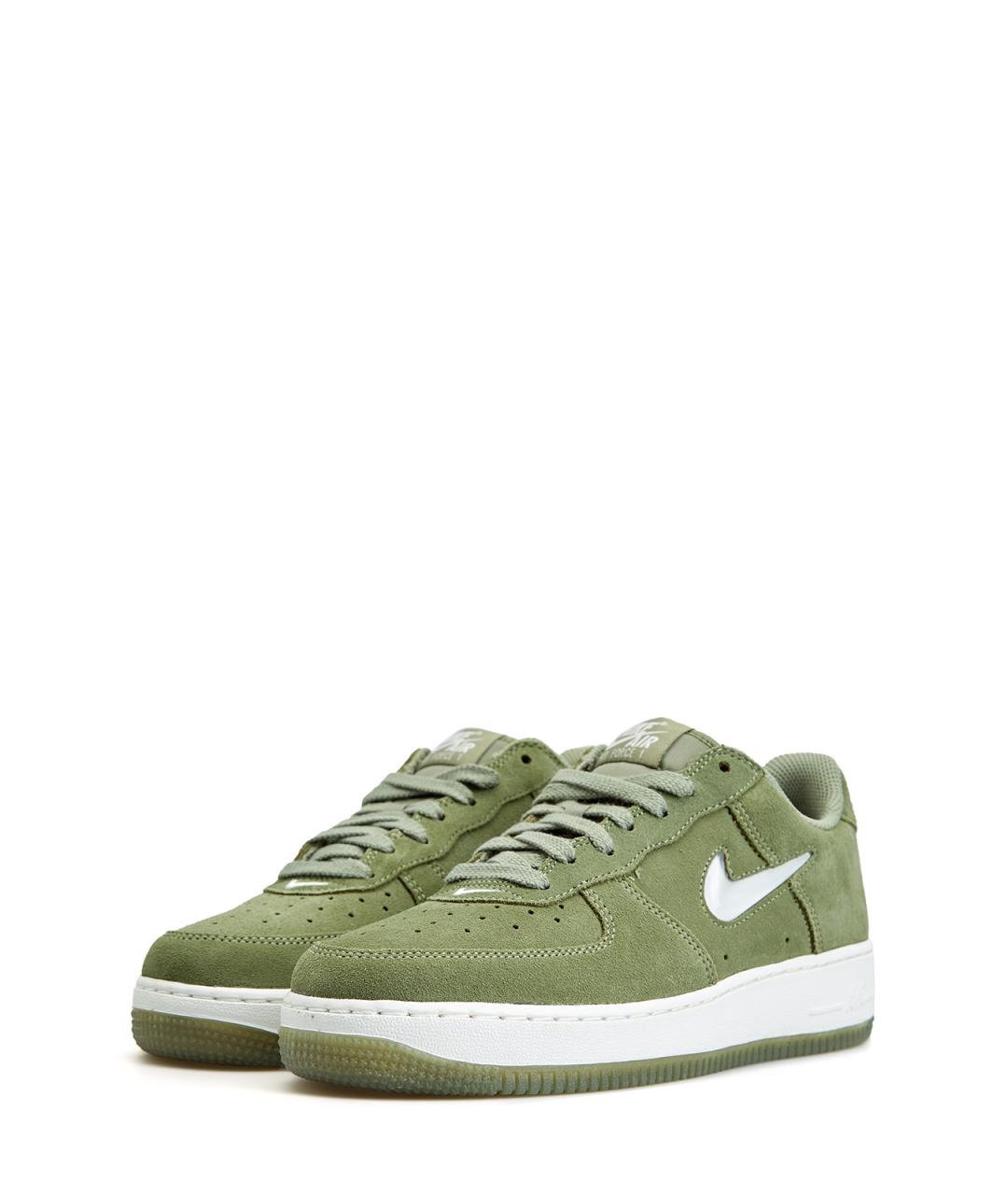 NIKE Зеленые замшевые низкие кроссовки / кеды, фото 2