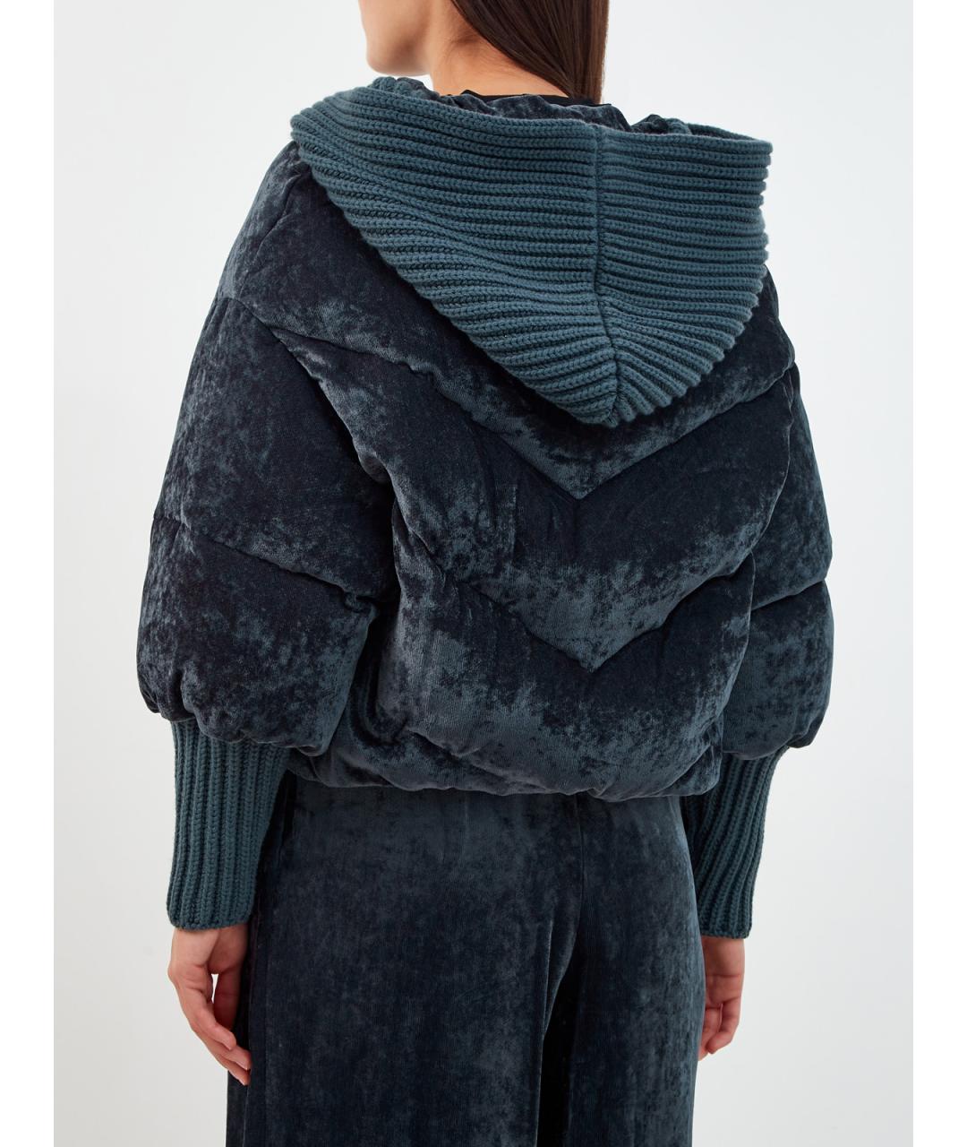 FABIANA FILIPPI Зеленый вискозный пуховик, фото 4