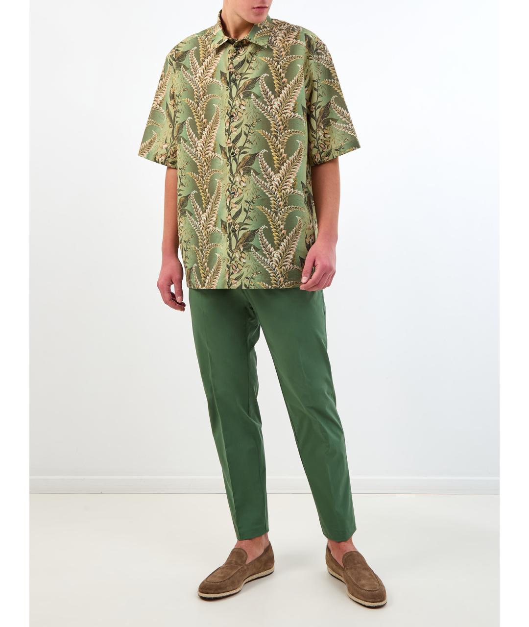 ETRO Зеленые хлопковые повседневные брюки, фото 2