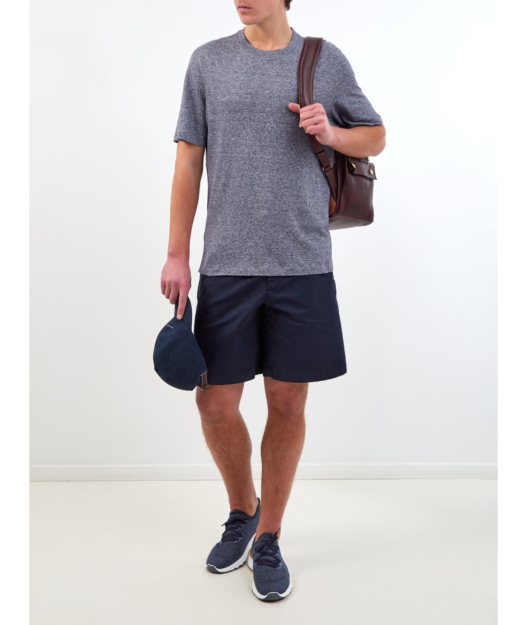 BRUNELLO CUCINELLI Серая футболка, фото 2