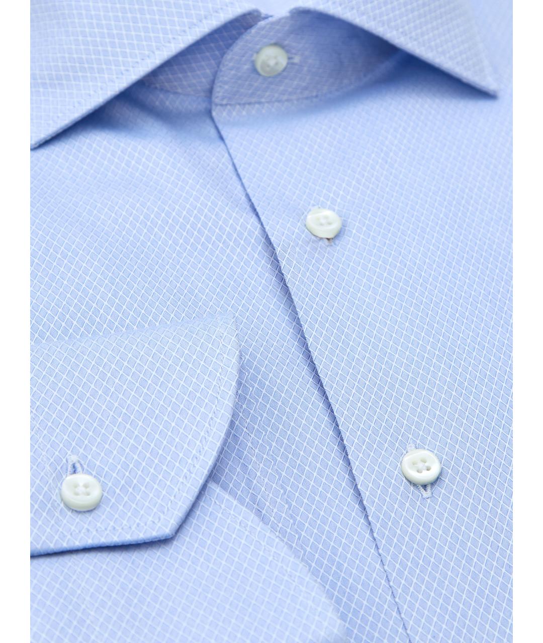 CANALI Голубая хлопковая классическая рубашка, фото 3