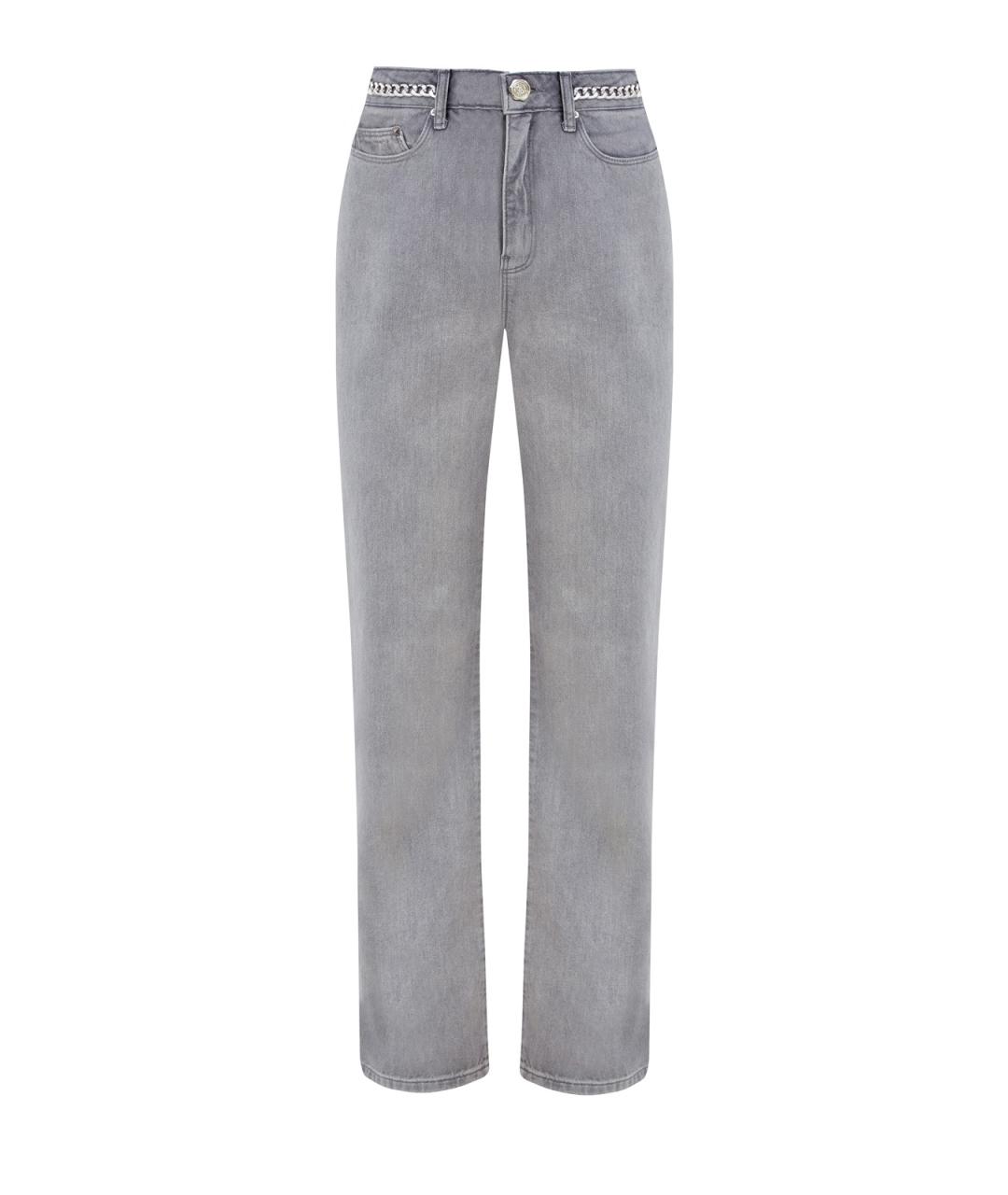KARL LAGERFELD Серые хлопковые прямые джинсы, фото 1